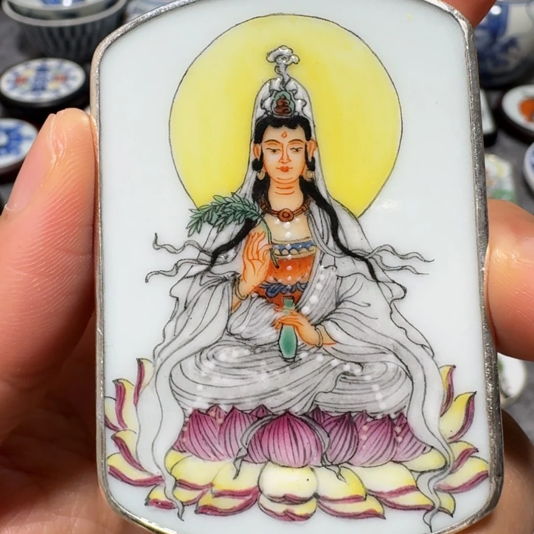 瓷片，*贝观音挂件