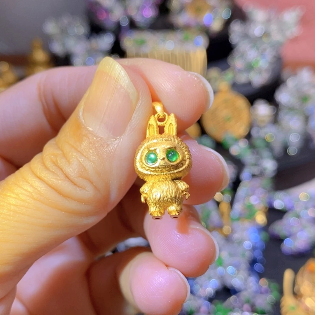 吊坠(不含链)银S925镶嵌翡翠