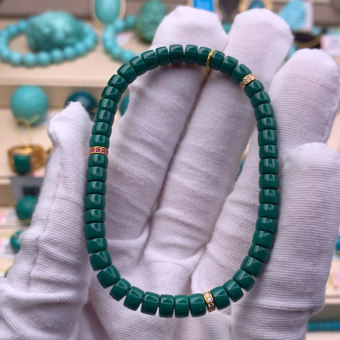 绿松石18K金镶嵌珠宝奇石