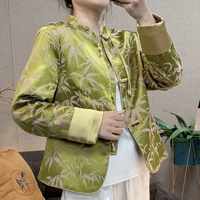 【柳絮风轻-外套】新中式国风秋款女装古法手工织造外套