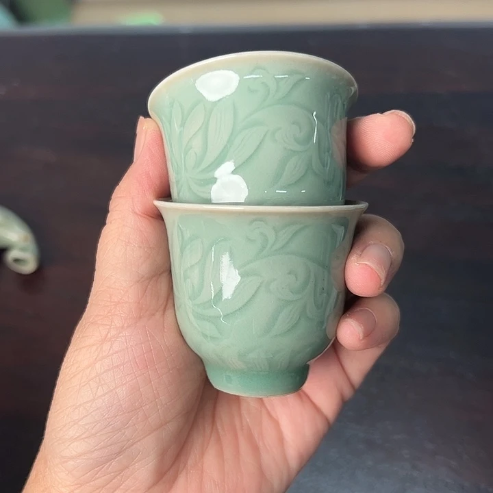 龙泉云间青瓷小米茶器