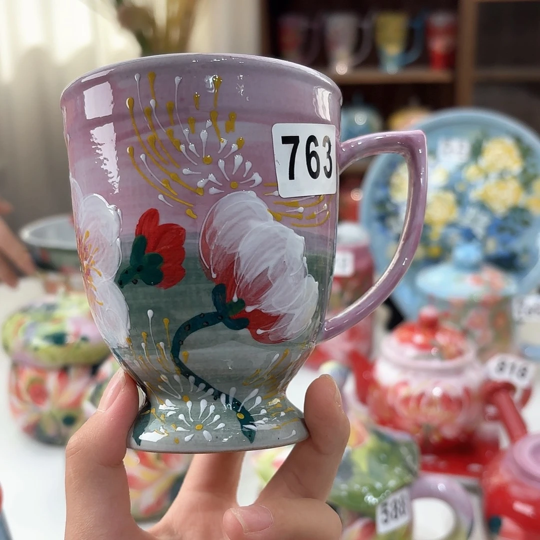 景德镇手绘高温釉下彩陶瓷茶具