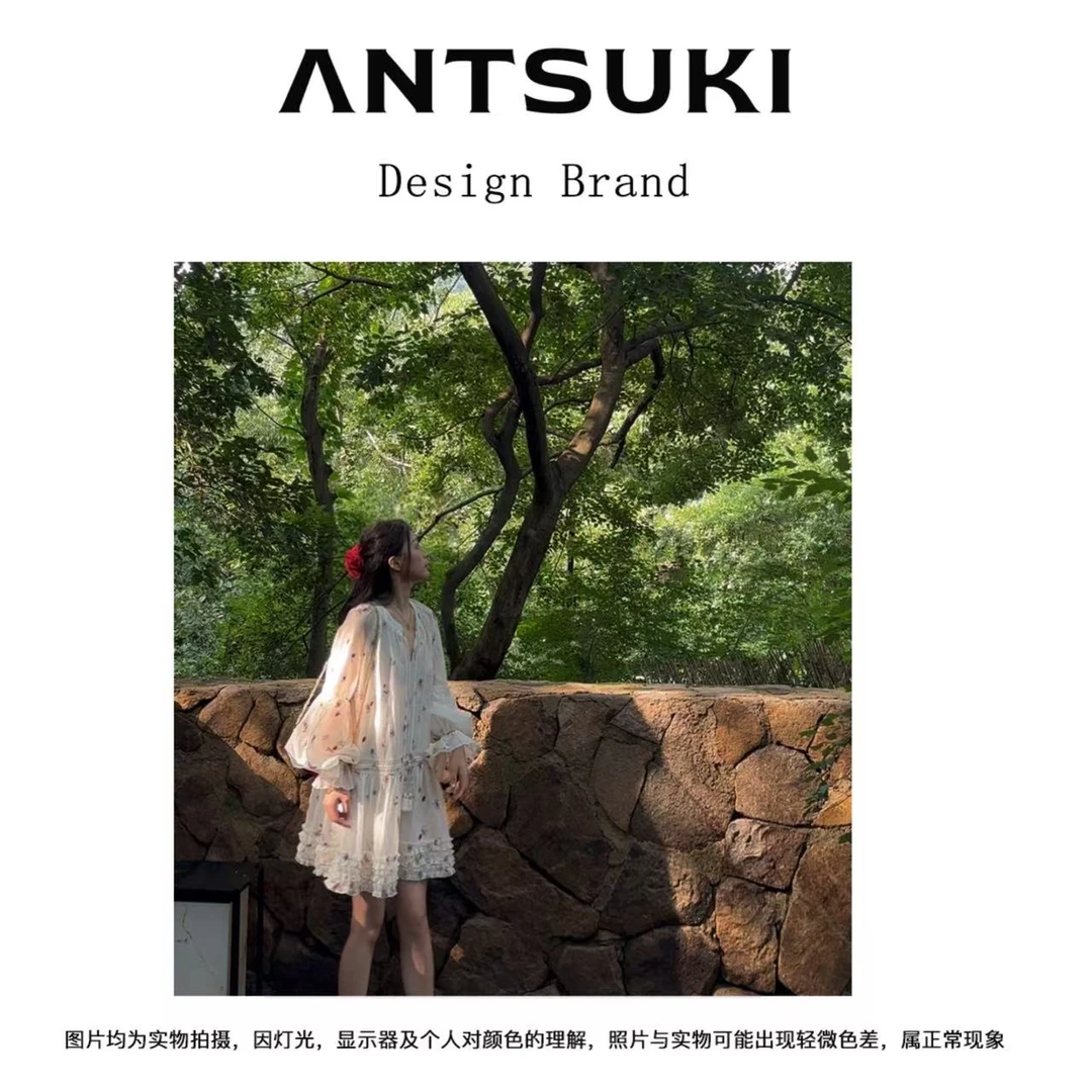 AnTsuki.【未闻花名】25年夏季新款手工刺绣莱赛尔天丝花边连衣裙11