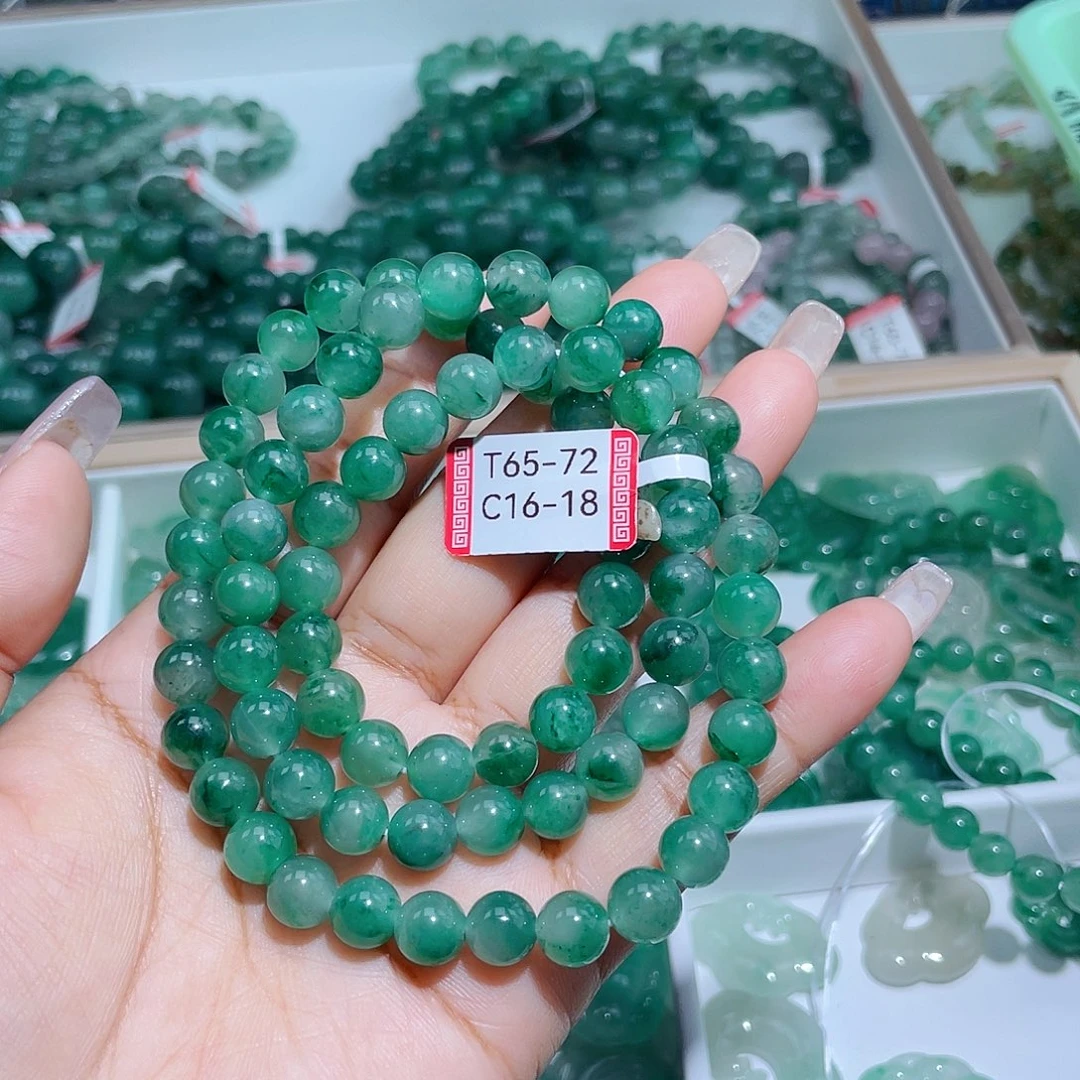 石英质玉（非洲翠）未镶嵌手链