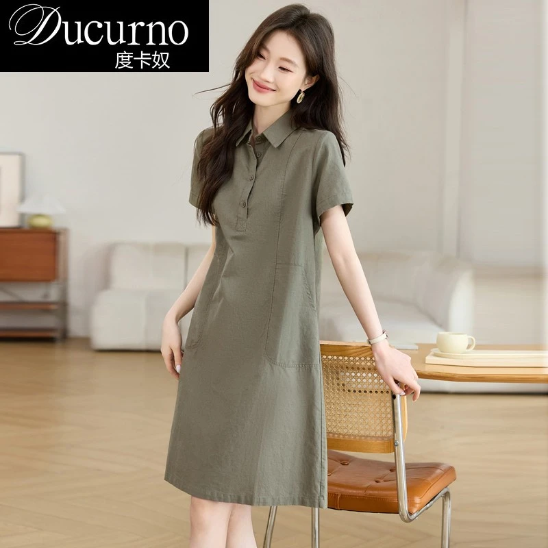 法式夏装宽松洋气中长款衬衫裙子女生连衣裙短款韩系新款ins衣服