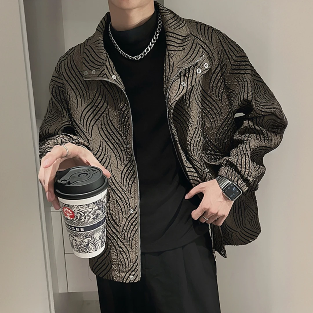 斯狄奈勒高级流行外套男衣服潮牌男装百搭上衣爆款痞帅气休闲夹克