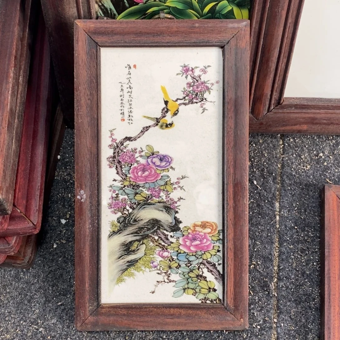 瓷片30*16 景德镇瓷板画柴窑烧制