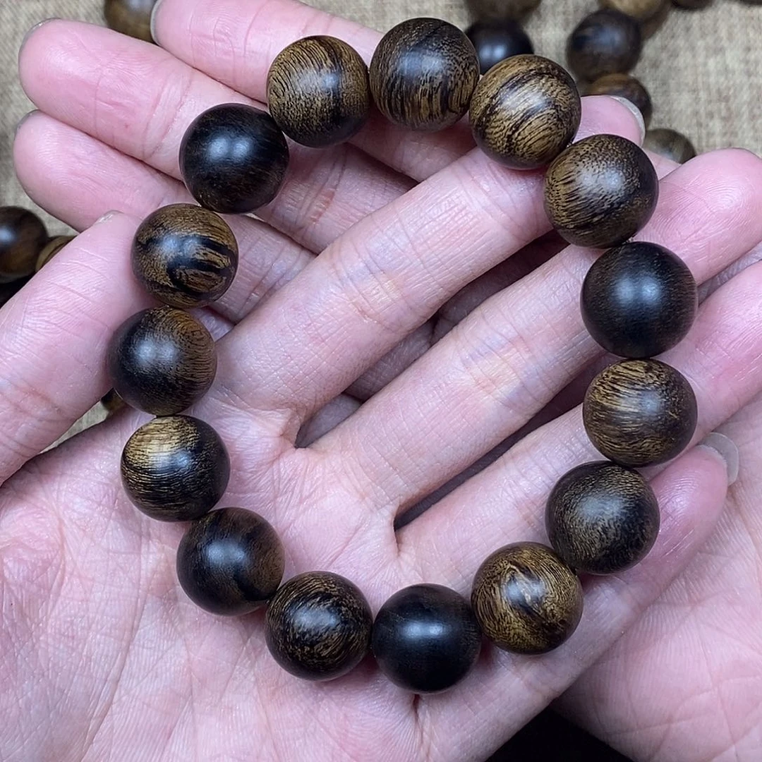 沉香手串越南芽庄白棋楠