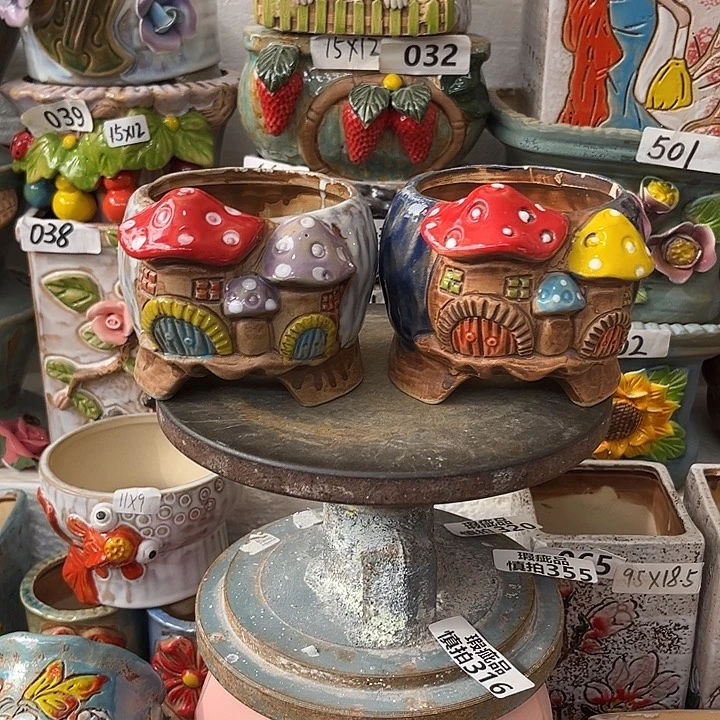 粗陶材质多肉花盆