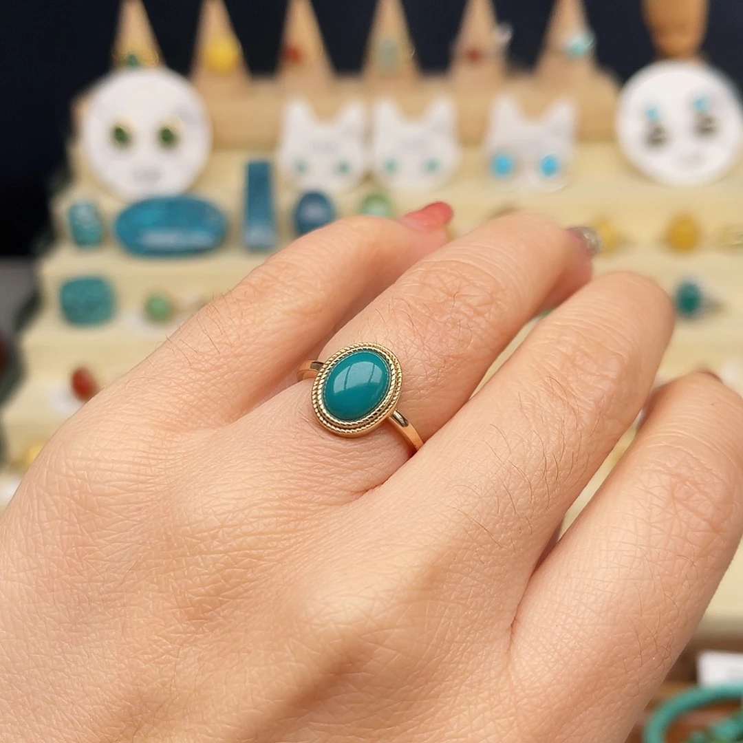 绿松石戒指合金女戒