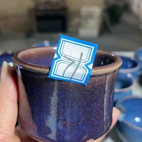 瓷片钧瓷手工艺品杯子