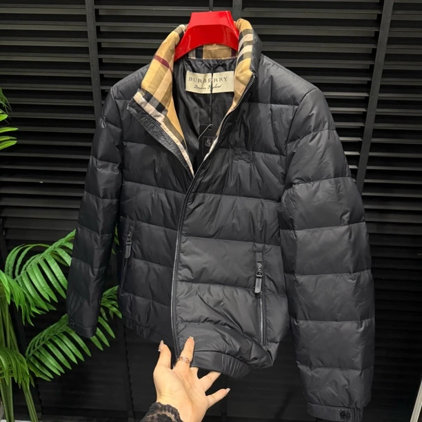 立领时尚都市男式立领加厚短款撞色羽绒服