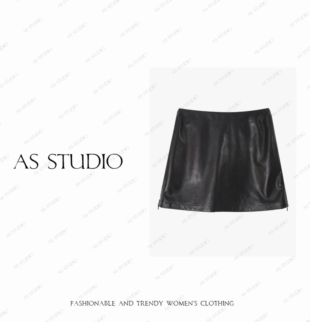 【AS万金油】铭顺25新定制原创百搭显瘦包臀皮裙裤AS25QBSQD03508
