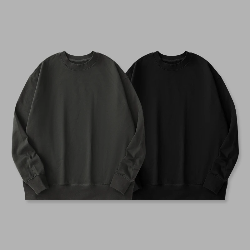 K23 新款潮牌纯色简约百搭男女卫衣宽松休闲情侣长袖圆领套头上衣