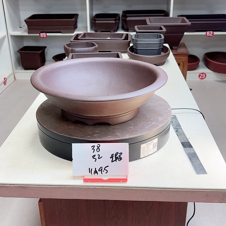 紫砂花盆下线圆盆
