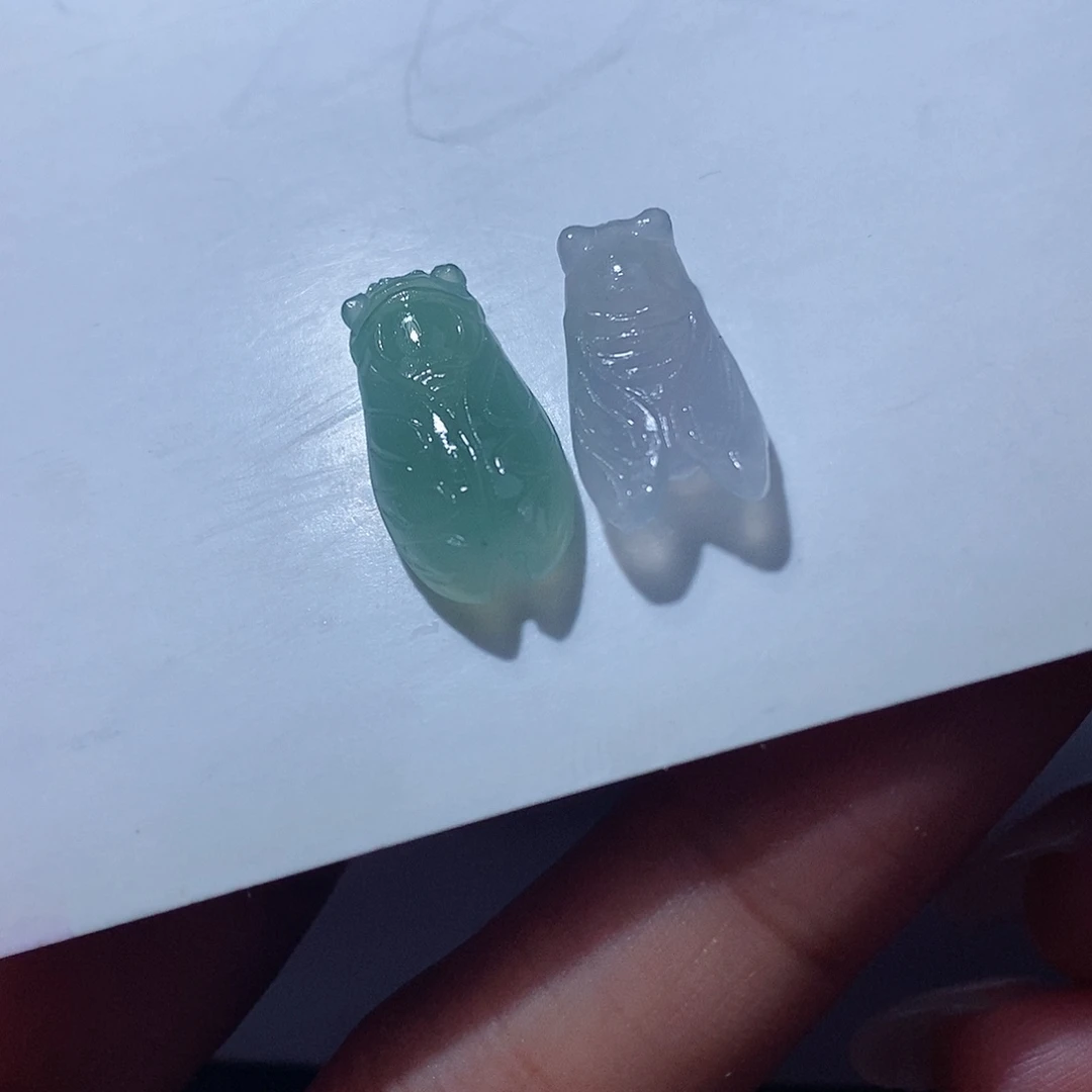 定制翡翠未镶嵌两个一起王炸