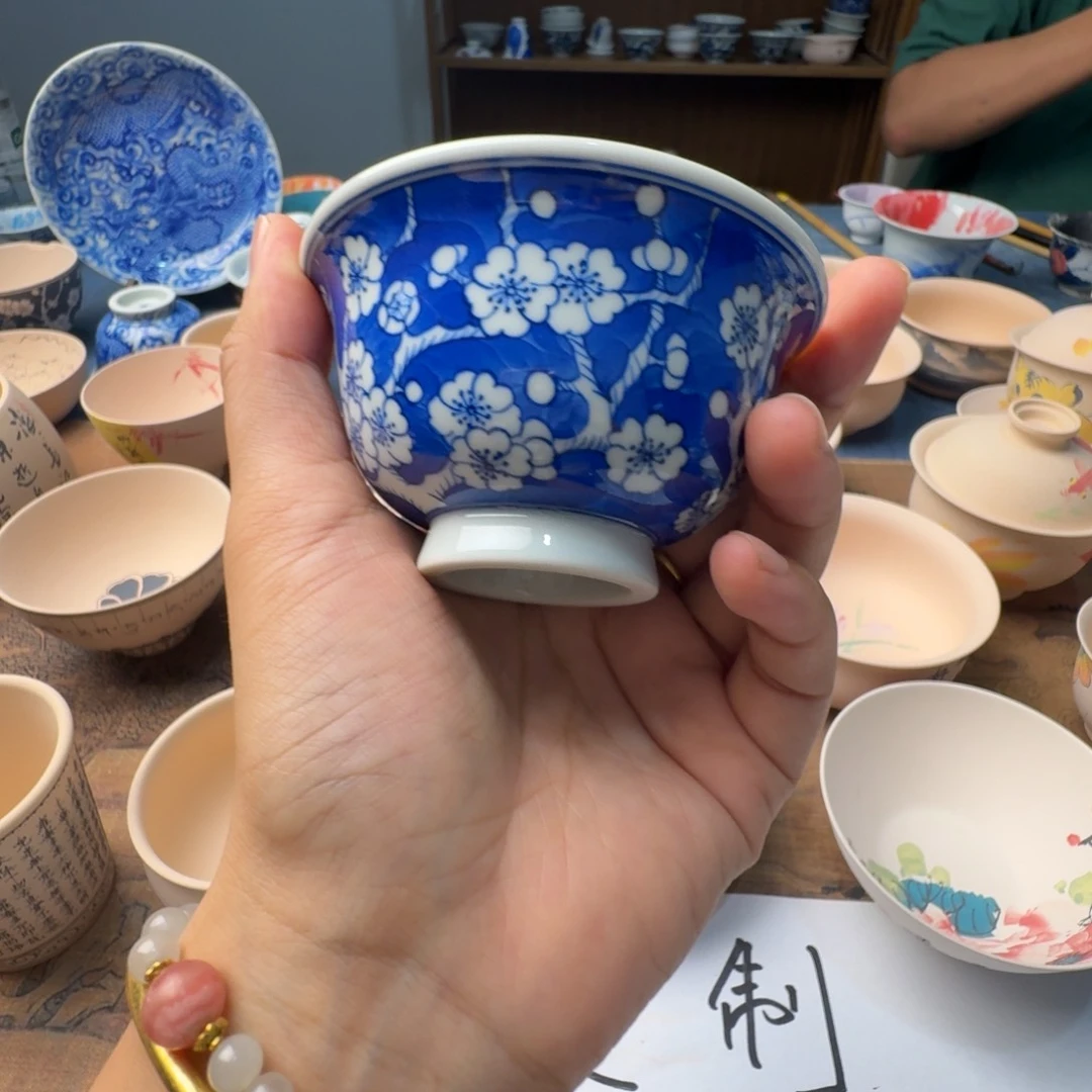 中压冰梅手工手绘