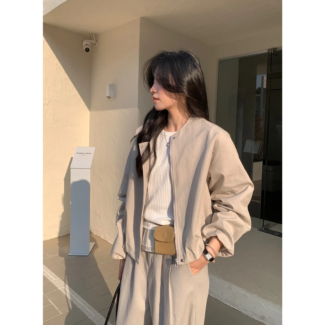 现货Even一雯【自由旅者】韩系高智感显瘦小众设计感百搭夹克外套