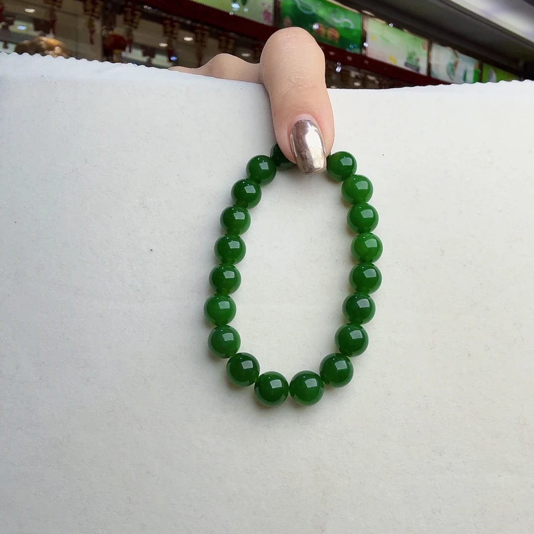 和田玉（碧玉）手链未镶嵌