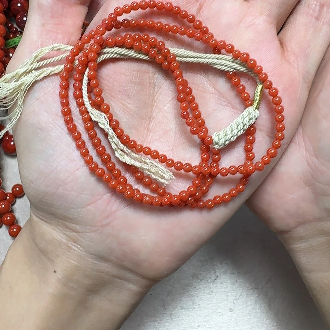 南红玛瑙未镶嵌手链项链多圈原矿南红瓦西高品质锦色3