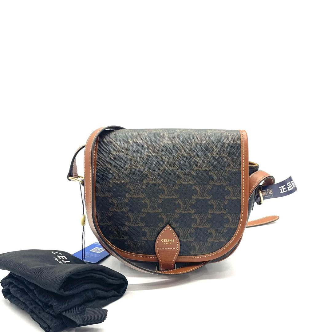 95新 Celine/思琳 98新FOICO老花满印马鞍包