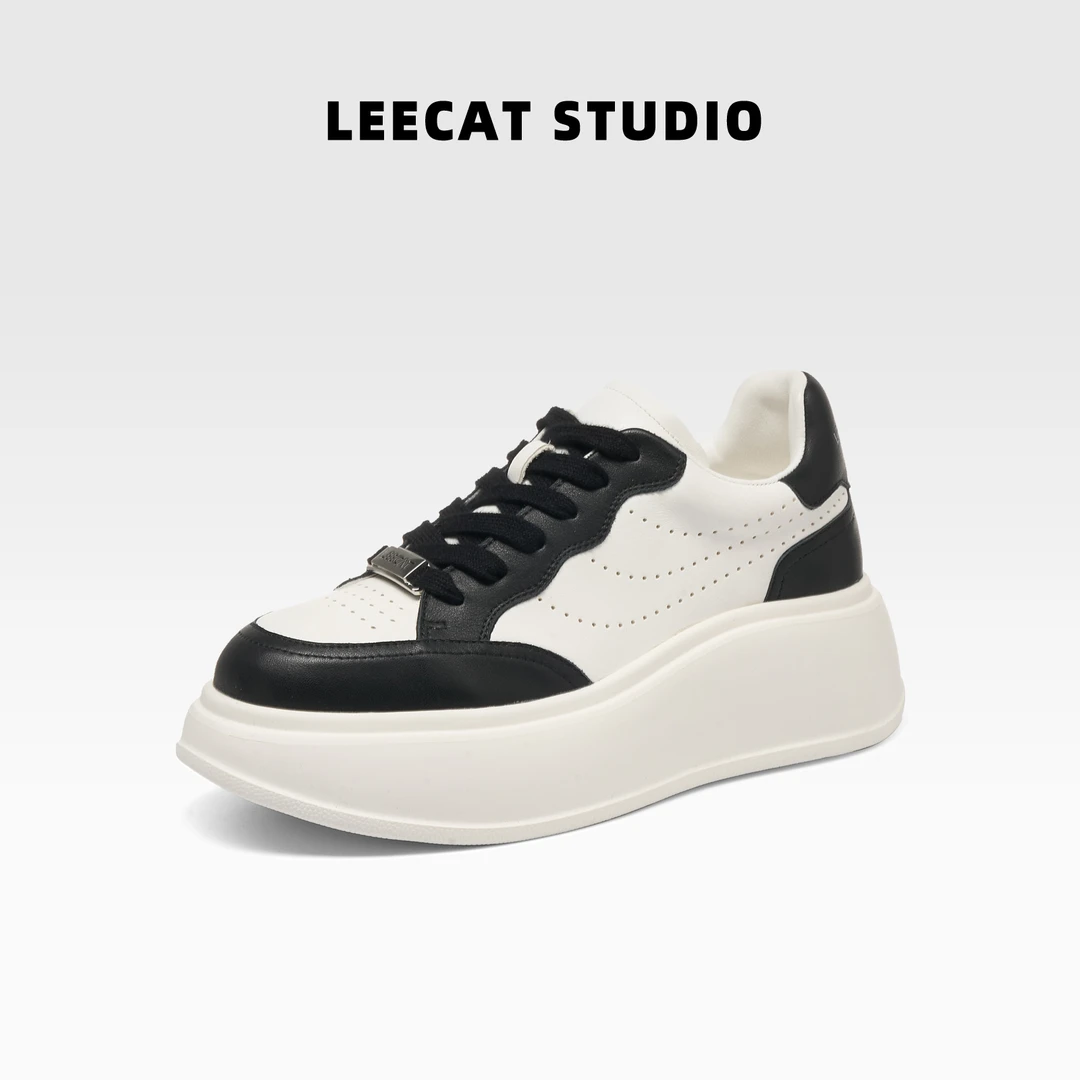 LeeCat Studio | 2025年春季新款厚底板鞋小个子增高鞋LES24A086