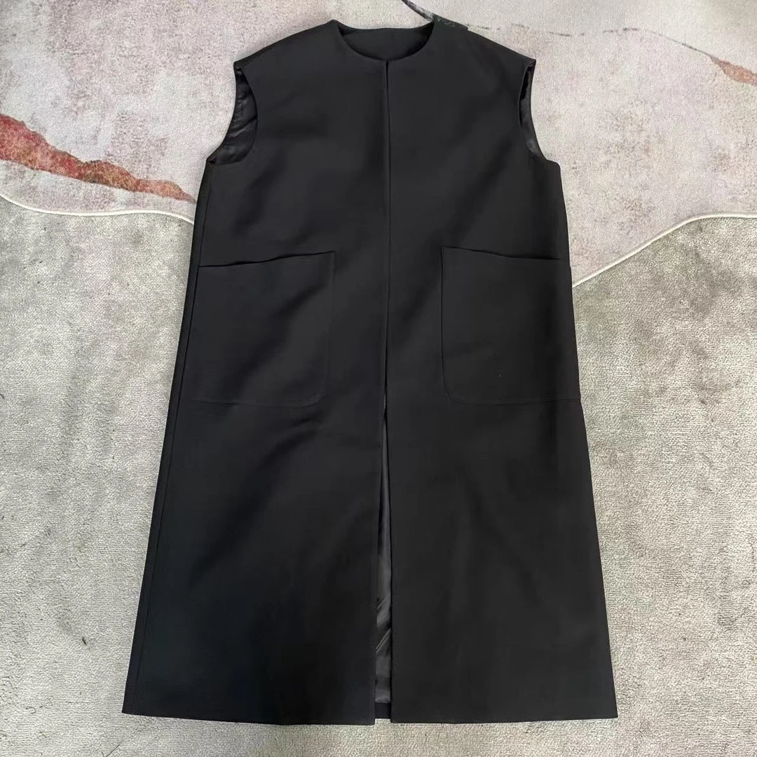 infobyfive福利夏季新款显瘦西装无袖马夹马甲长马夹NF0504027