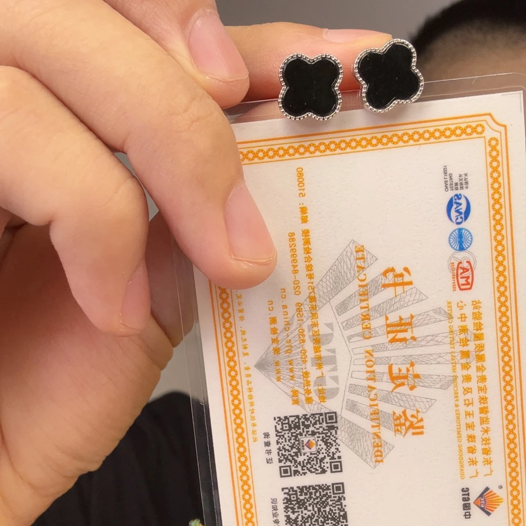 银S925镶嵌挂件翡翠一对
