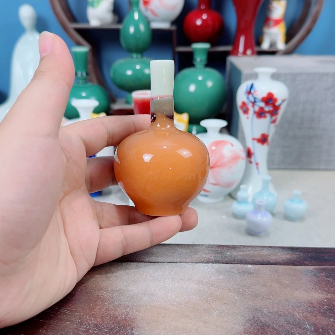 陶瓷手工小花器摆件