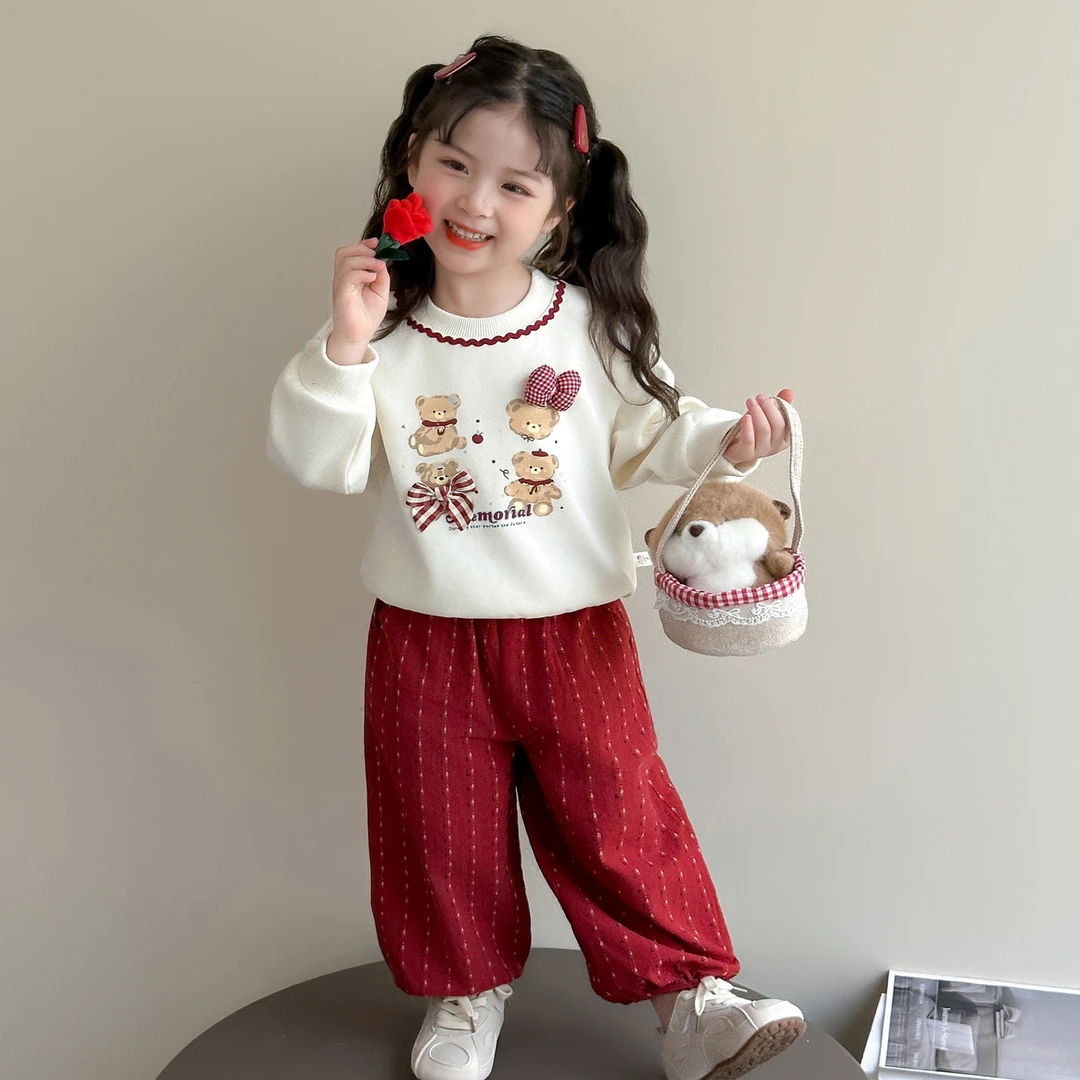 小女孩秋装洋气女童卫衣套装时髦小女孩网红女宝宝休闲两件套春秋
