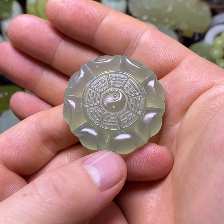 岫玉未镶嵌岫玉挂件柳**明