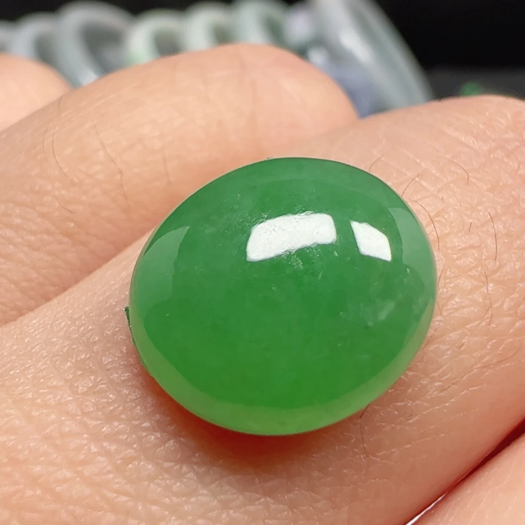 翡翠未镶嵌耳饰蛋面