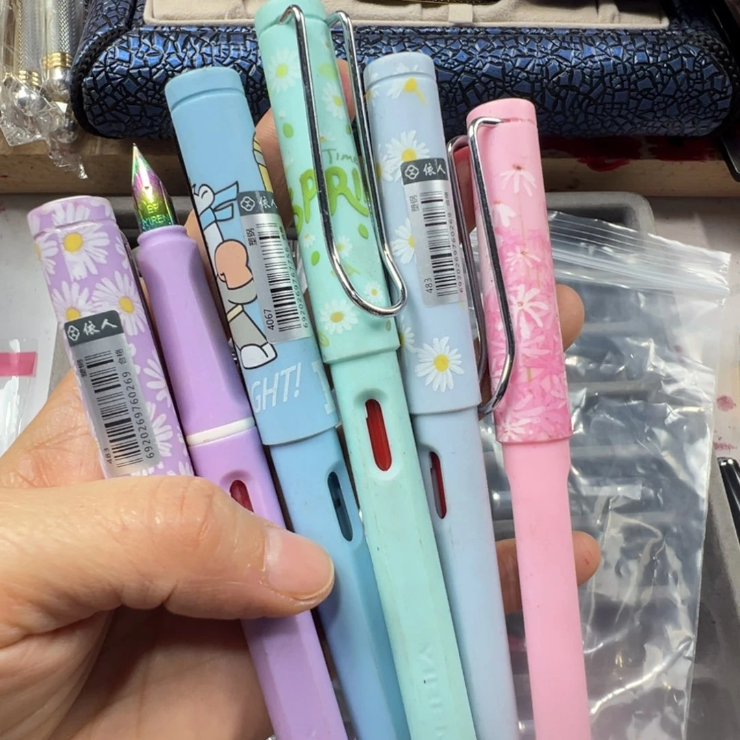 便携式五只钢笔笔身沾手瑕疵处理