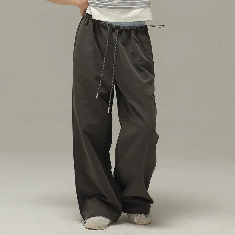 小女森女童春秋裤子美式甜辣拼接腰头工装裤中大童潮流宽松长裤女