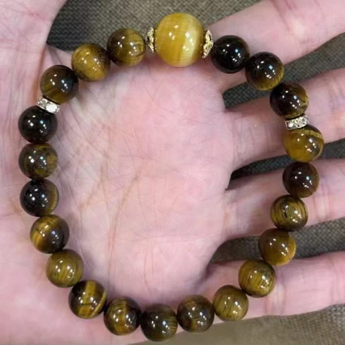黄虎眼精美单圈手串无礼盒MK953