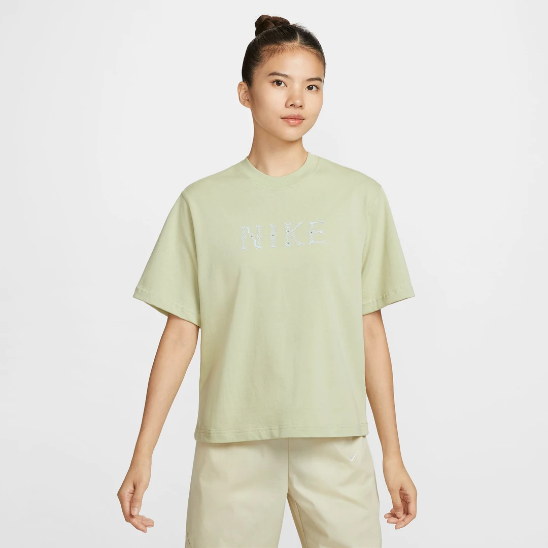 Nike耐克短袖女子2025夏季休闲运动印花宽松圆领T恤 II0446-397