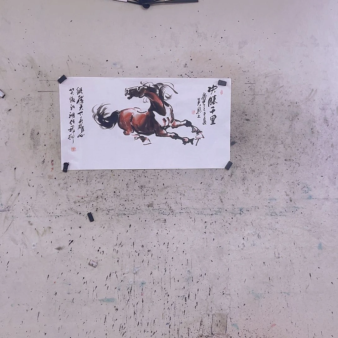 方***致国画三尺100x50vmcm