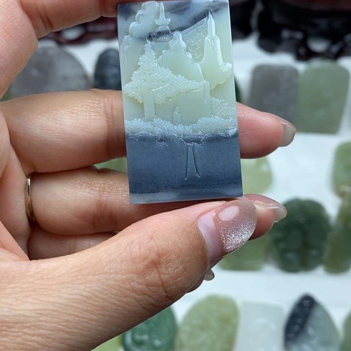 和田玉未镶嵌颈饰69