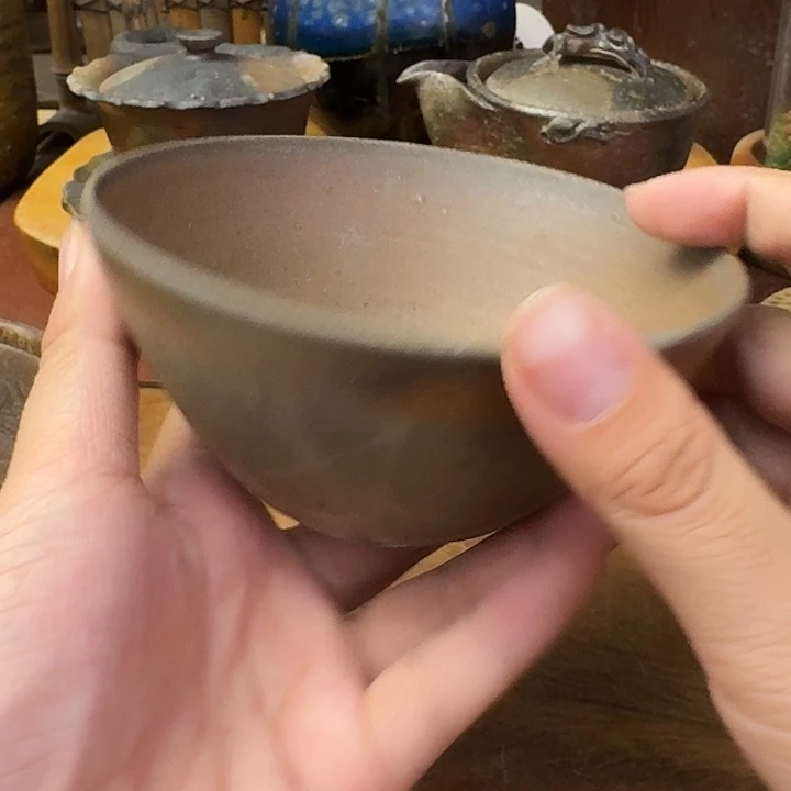 铃木美基备前烧初窑纪念款款碗福利一口价