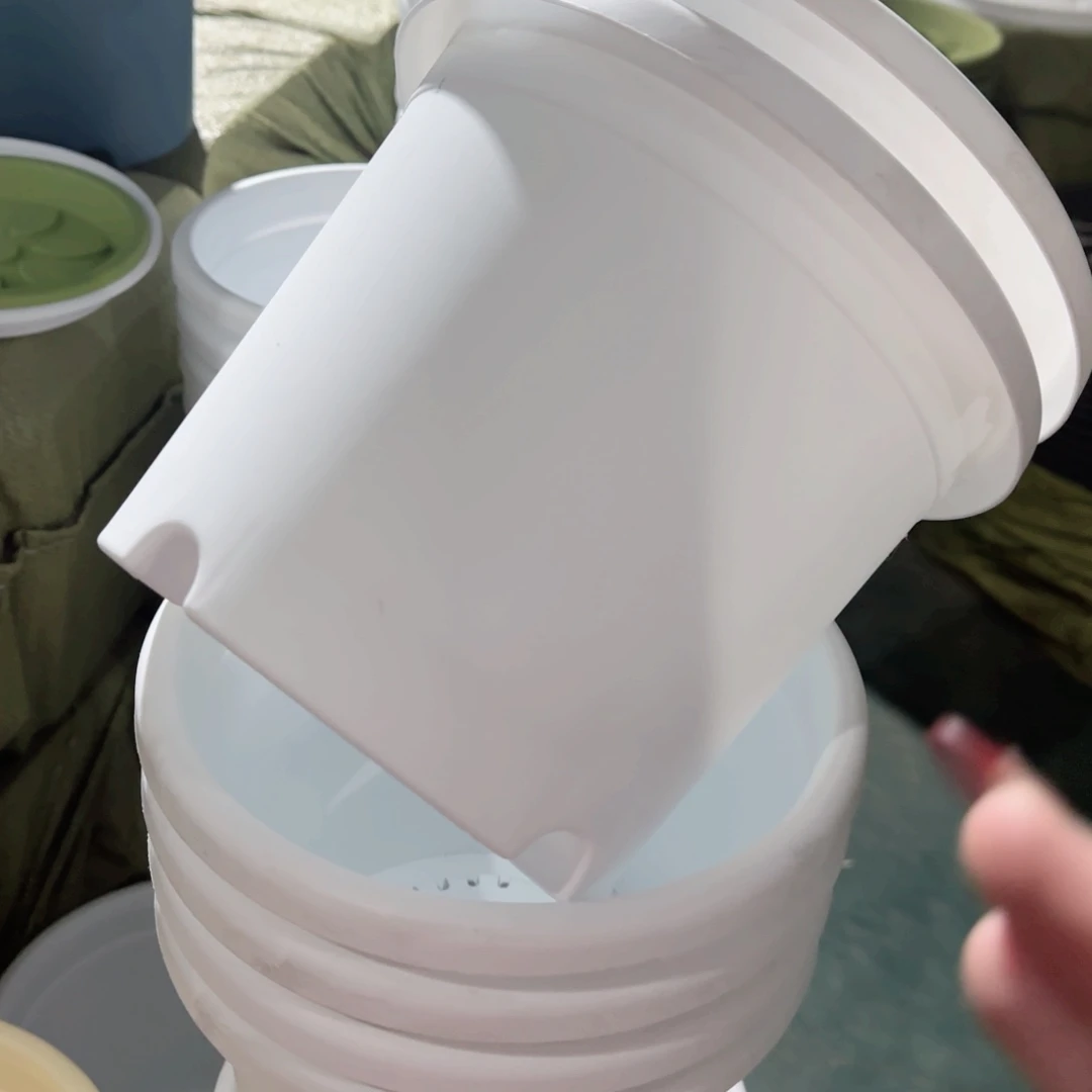 树脂四季盆3#无拖纯白10