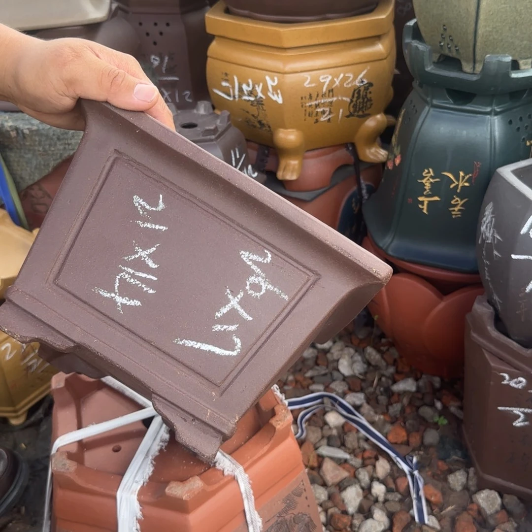 紫砂花盆紫砂花盆花盆盆景盆栽瑕疵