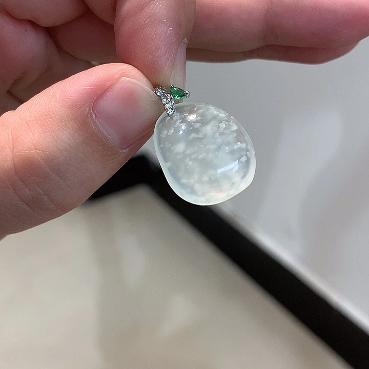 岫玉未镶嵌颈饰【猫家】天然玉石颈饰不带链子