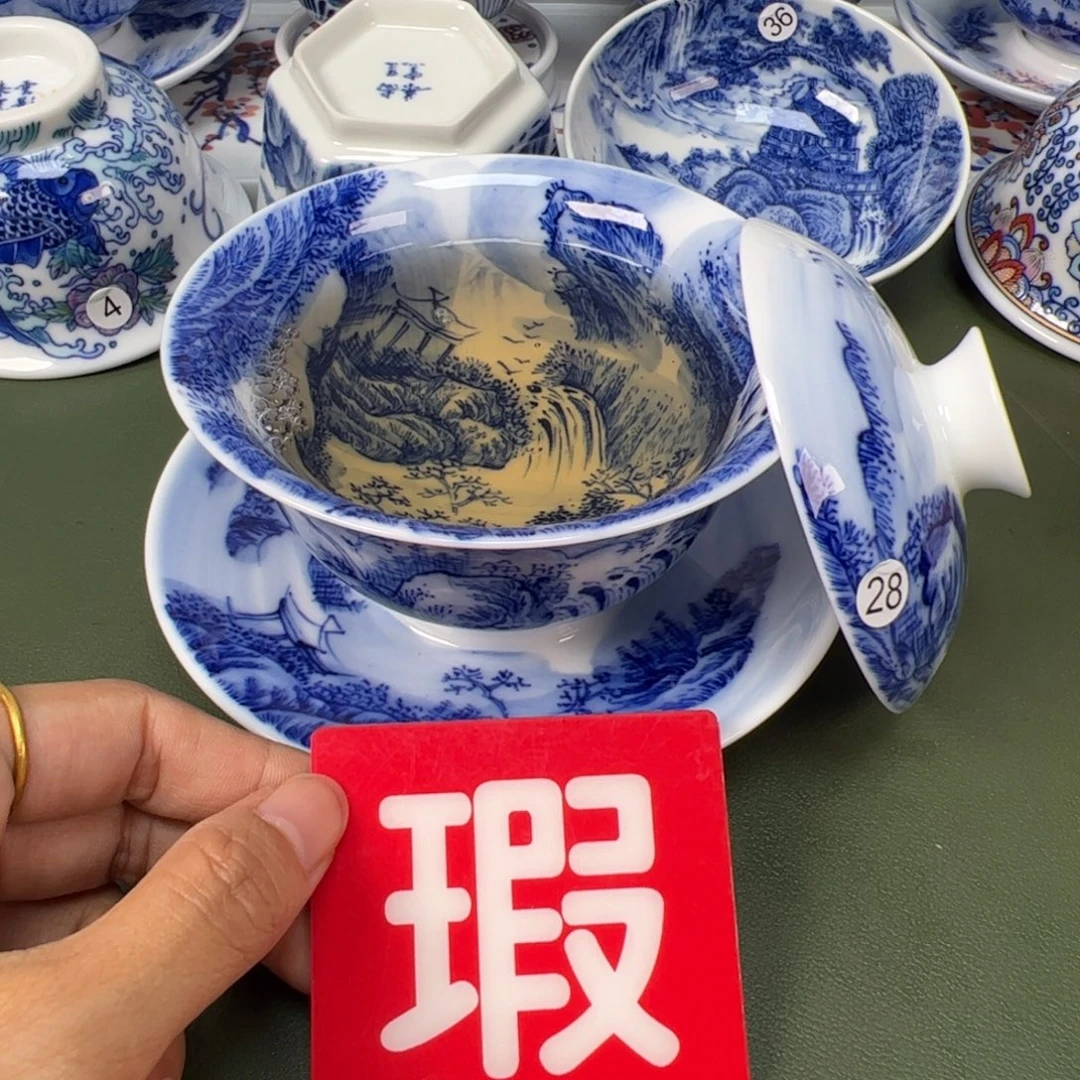 陶瓷景德镇纯手工纯手绘茶具木木28