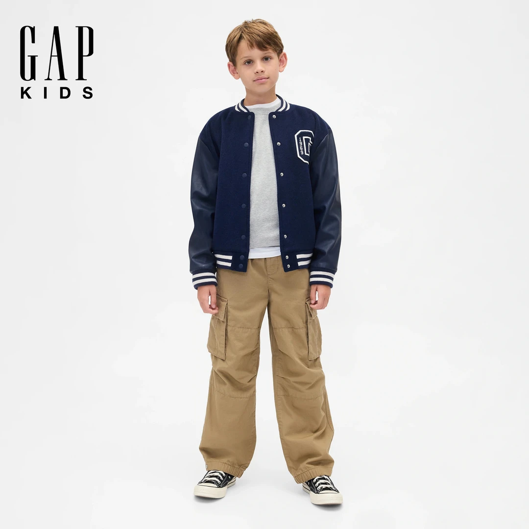 Gap男童2025秋季新款工装口袋户外风休闲裤儿童装长裤美版801325