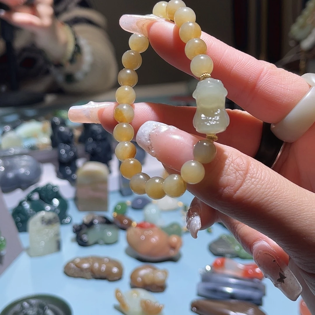 和田玉未镶嵌手链