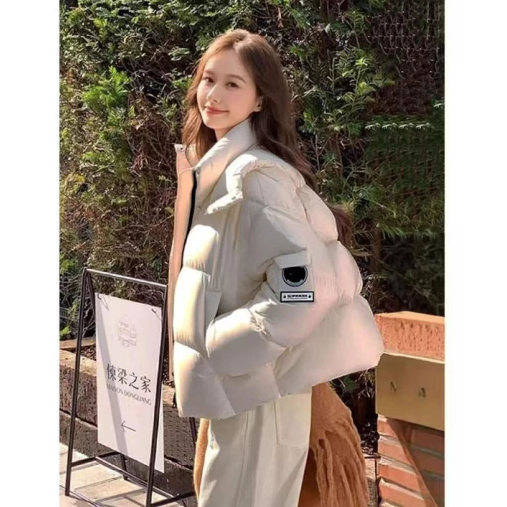 高档泡芙云朵韩系简约保暖新款加厚时尚面包服女装6045[RY]