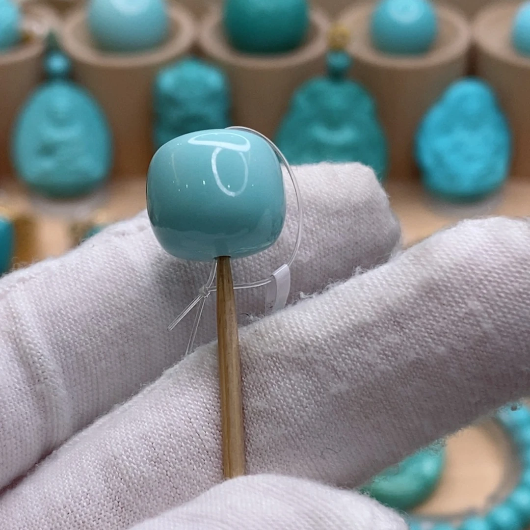 绿松石未镶嵌珠宝奇石13.7mm