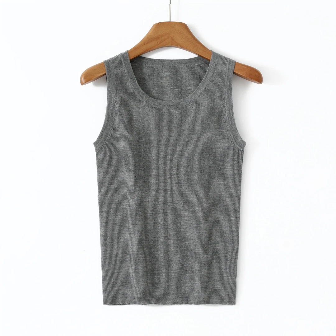 【国王礼物】【穿搭必备】女士肤感扬子纱打底极简圆领吊带背心