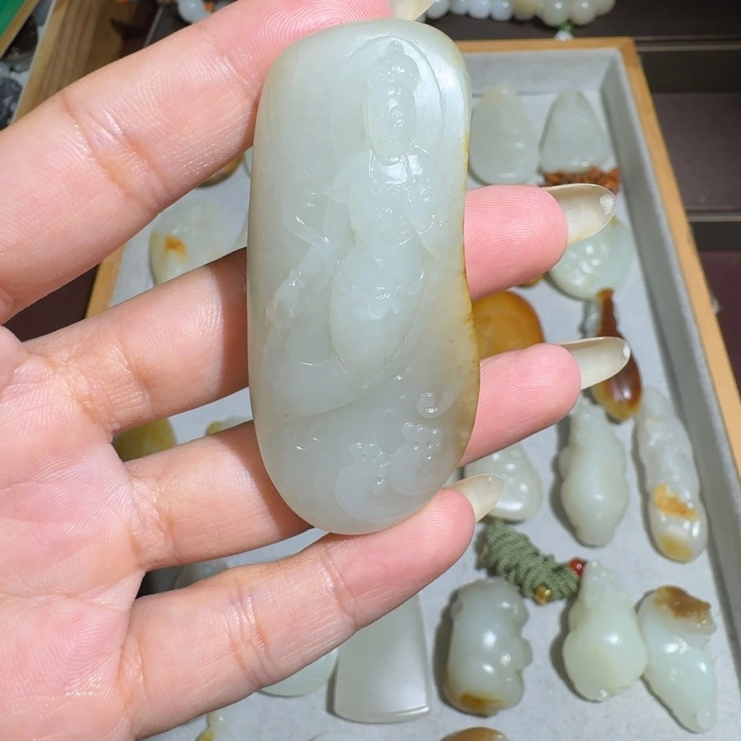 和田玉未镶嵌吊坠(不含链)
