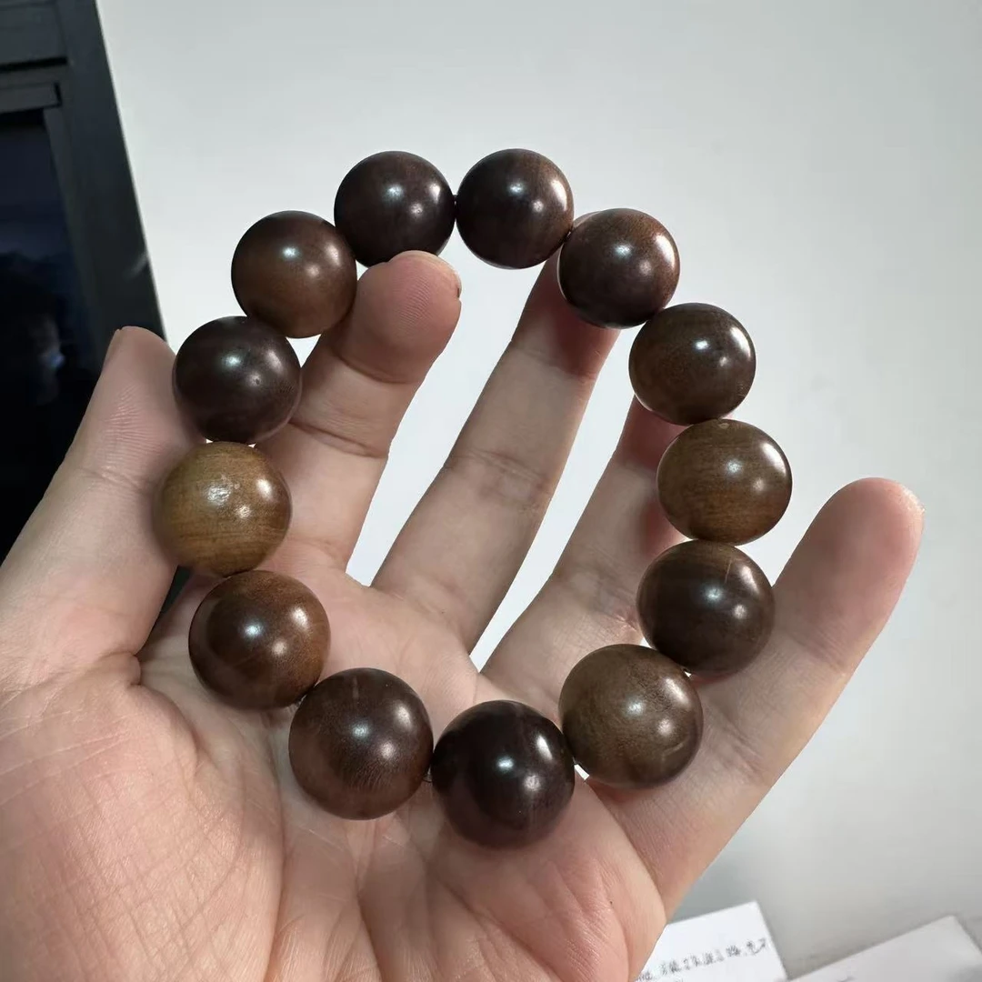 土埋料 印度老山檀香1.8圆珠单圈全瑕疵多样式发其一